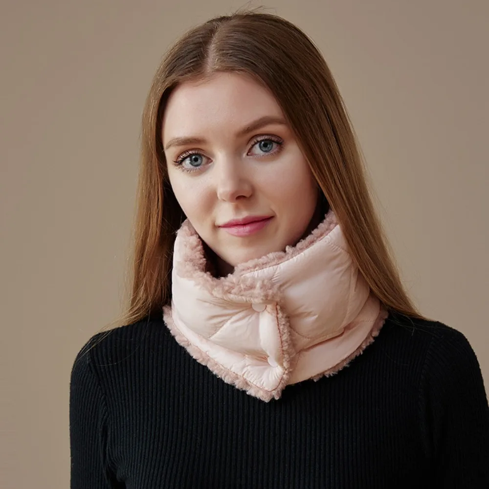 Модная застежка-застежка теплый нагрудник для шеи толстый флисовый шарф