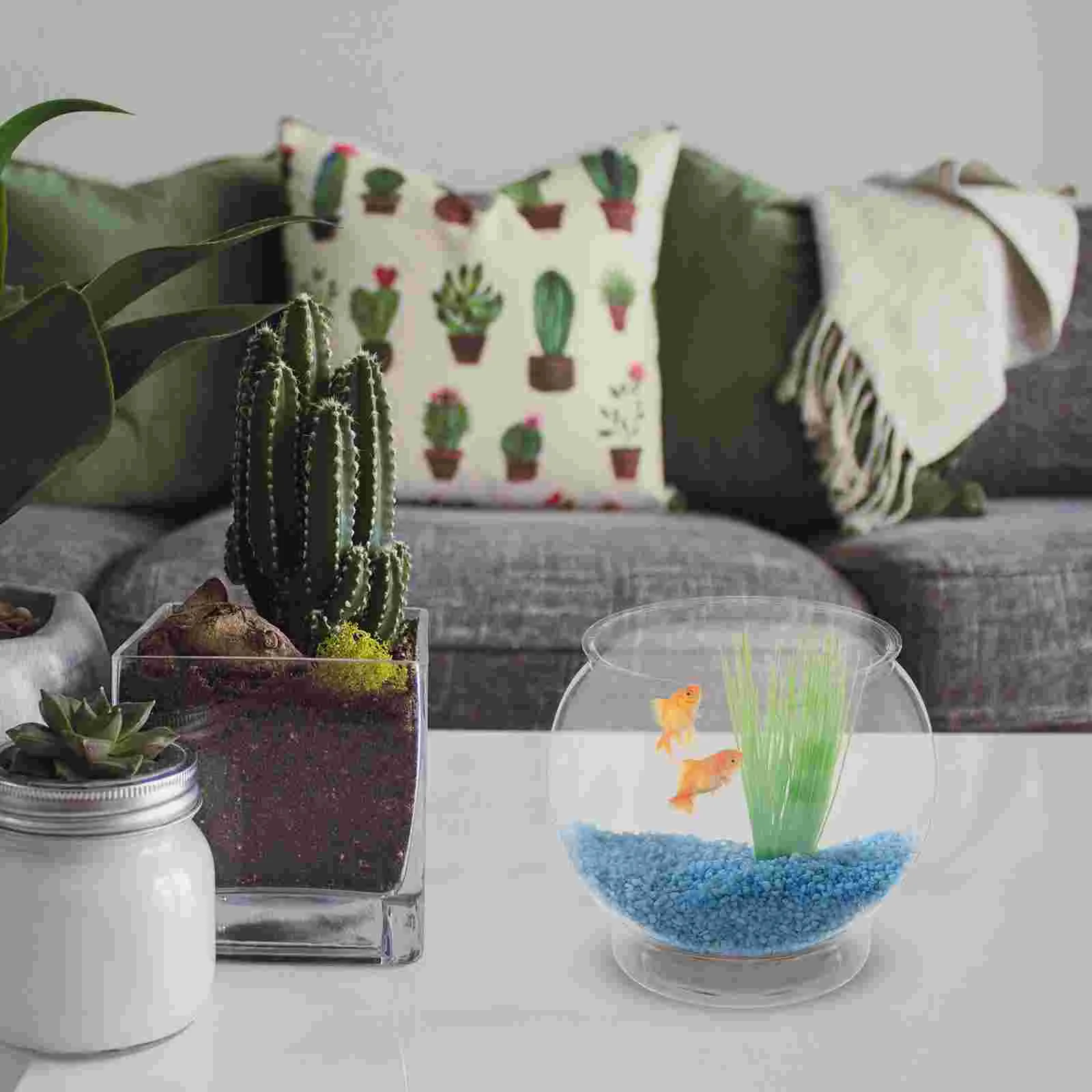 Чаша для золотых рыбок настольный аквариум маленьких пластиковых мисок