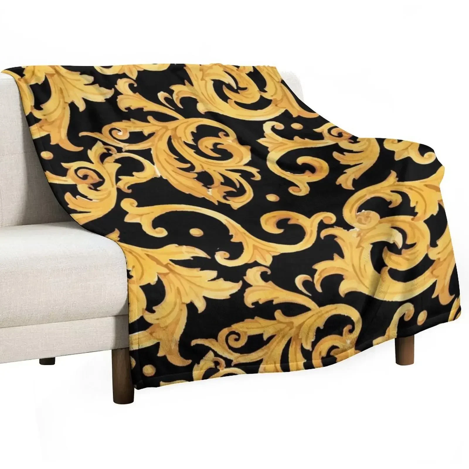 Одеяло с узором в стиле барокко. Зимние кровати для зимы. Детские одеяла.