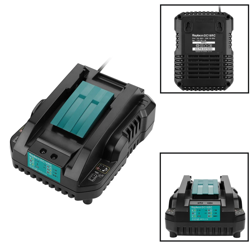 

DC18RC 14.4V 18V Li-Ion Battery Charger 4A Charging Current For Makita Bl1830 Bl1430 Dc18rc Power Tool Battery