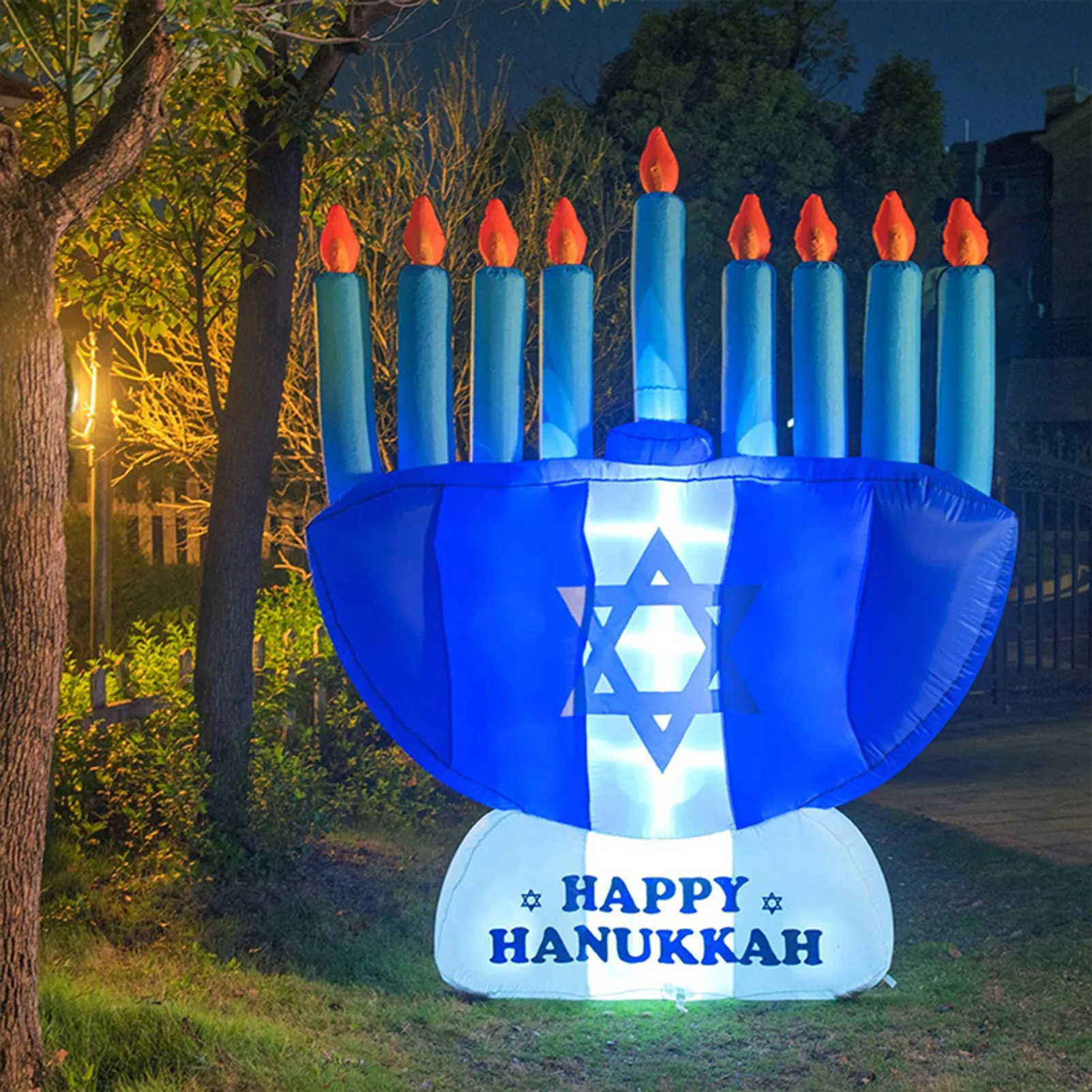 Hanukkah Decoration Iatable Hanukkah Menorah Balloon For Home Outdoor Hannukah Lights Ornaments Home Outdoor Decor 2022