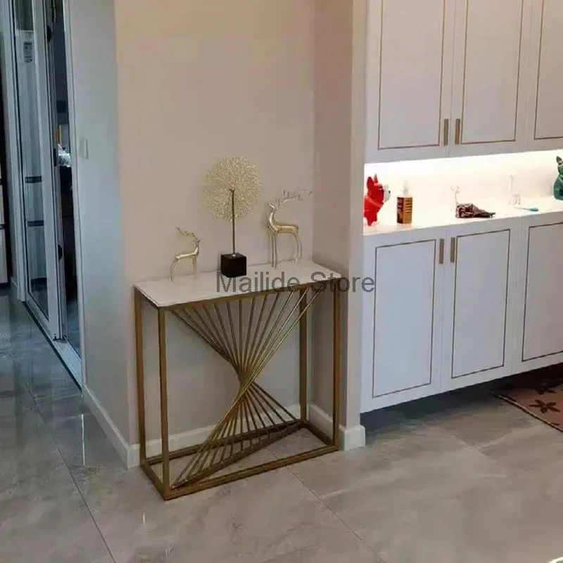 Современные железные консольные столы для прихожей домашний консольный стол