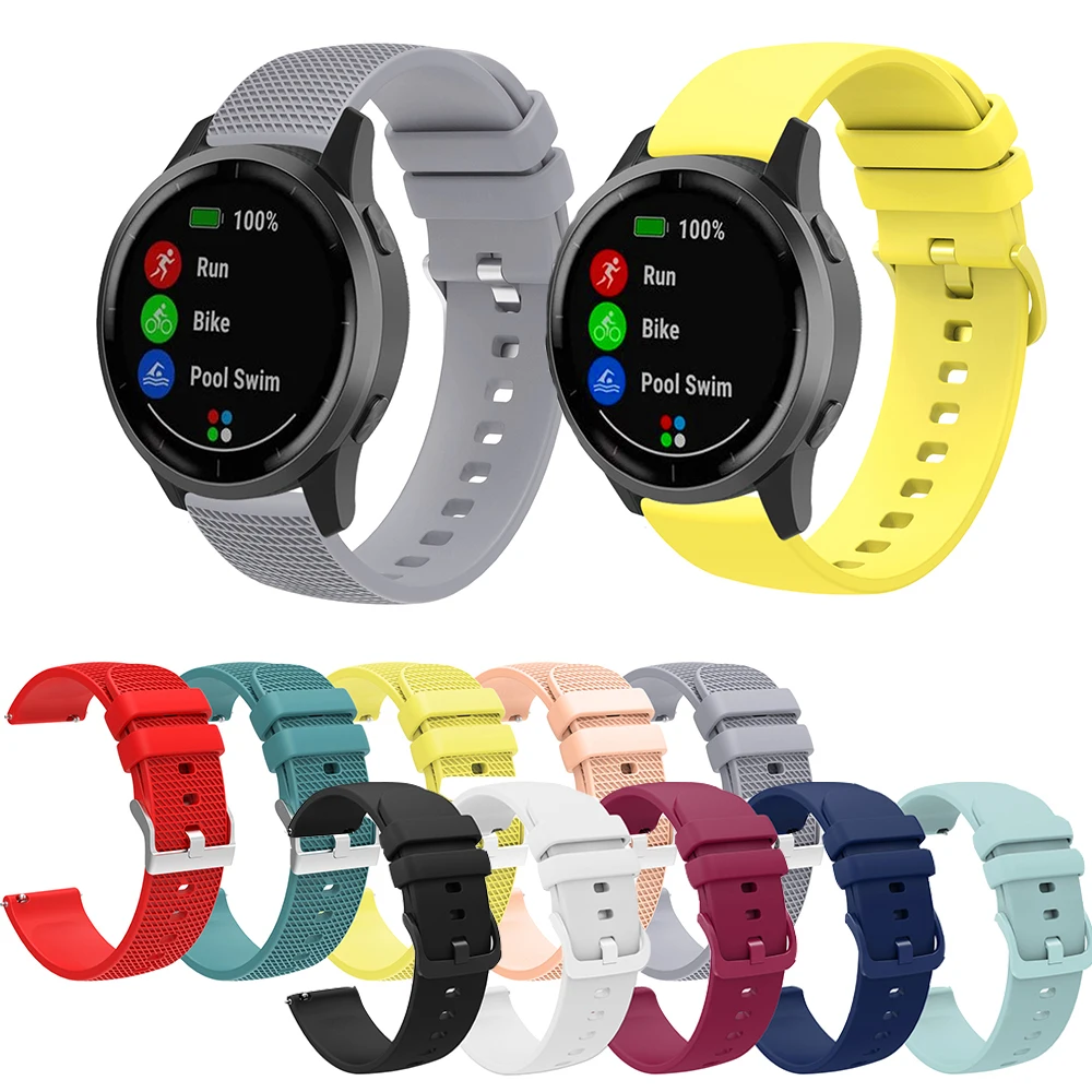 

Multiple Styles 18MM 20MM 22MM Strap For Amazfit Huawei GT2 Samsung Galaxy Watch 3 Silicone Sport Band For Xiaomi Fossil Garmin