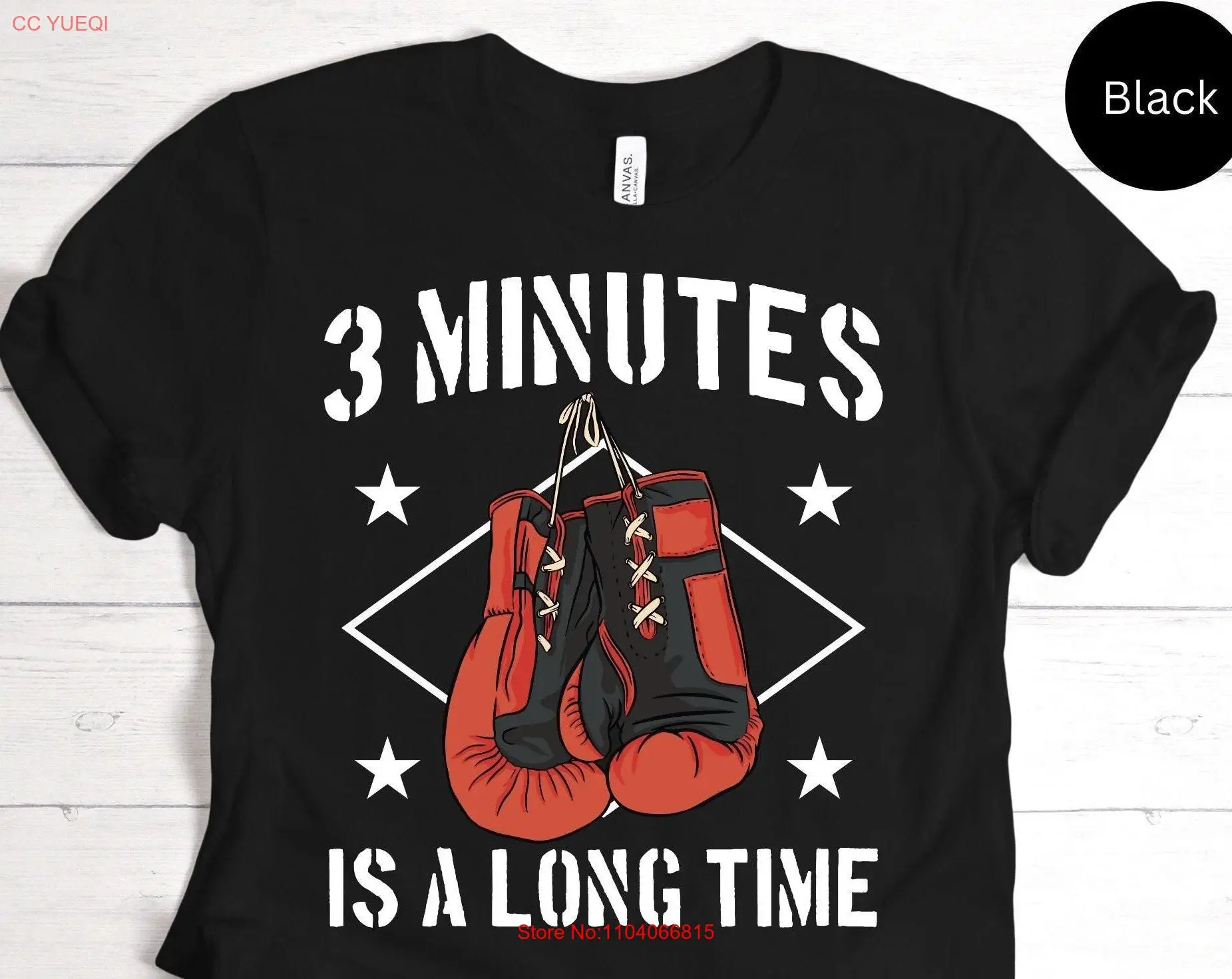 3-х минуты — это долговременная шутка-боксерская футболка для болельщиков бокса