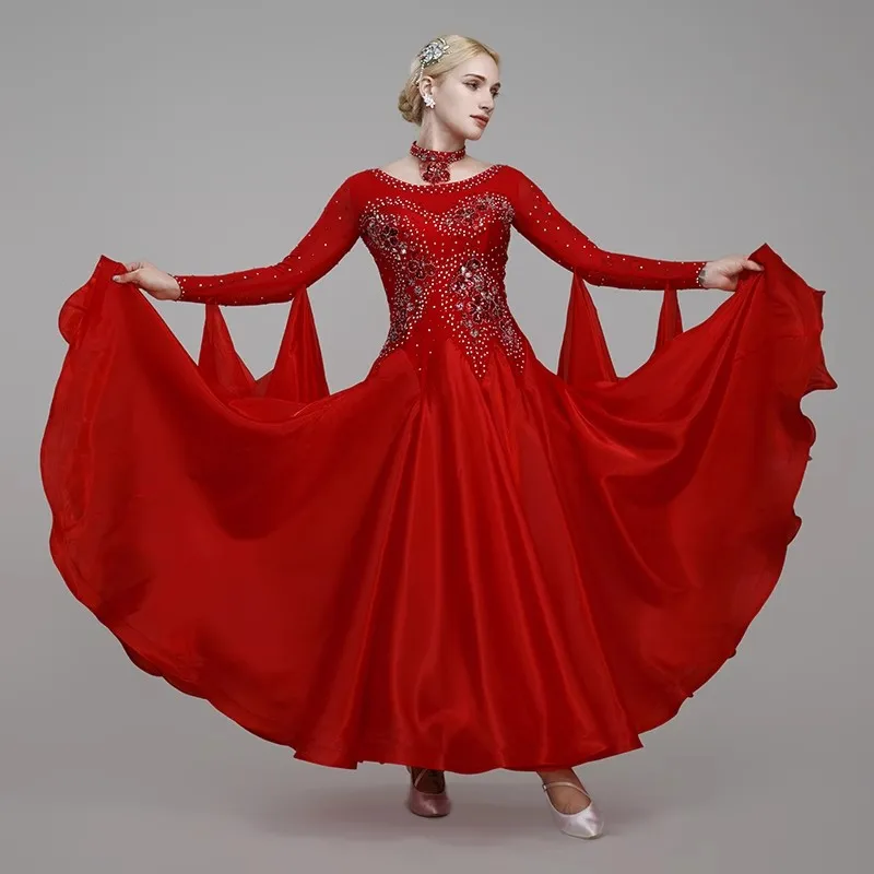 Новинка 2023 года платье для бальных танцев женщин современные танцевальные