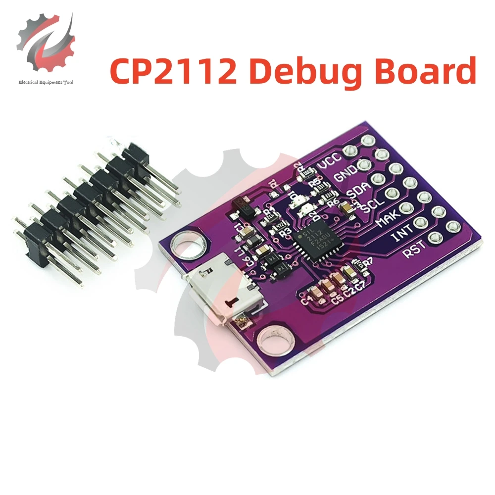 

CP2112 Debug Board USB to SMBus I2C Communication Module 2.0 MicroUSB 2112 Evaluation Kit for CCS811 Sensor Module for Arduino