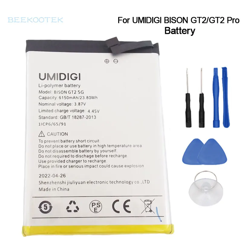 Новый оригинальный аккумулятор для смартфона UMIDIGI BISON GT2 Pro, встроенный аккумулятор для телефона, аксессуары для ремонта смартфона UMIDIGI BISON GT2