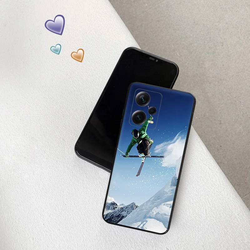 Силиконовый мягкий чехол для телефона Redmi Note 13 Pro 4G 5G 12 12c 13c Note12 Xiaomi 12t 12x 13Lite 12Lite Ice Ski
