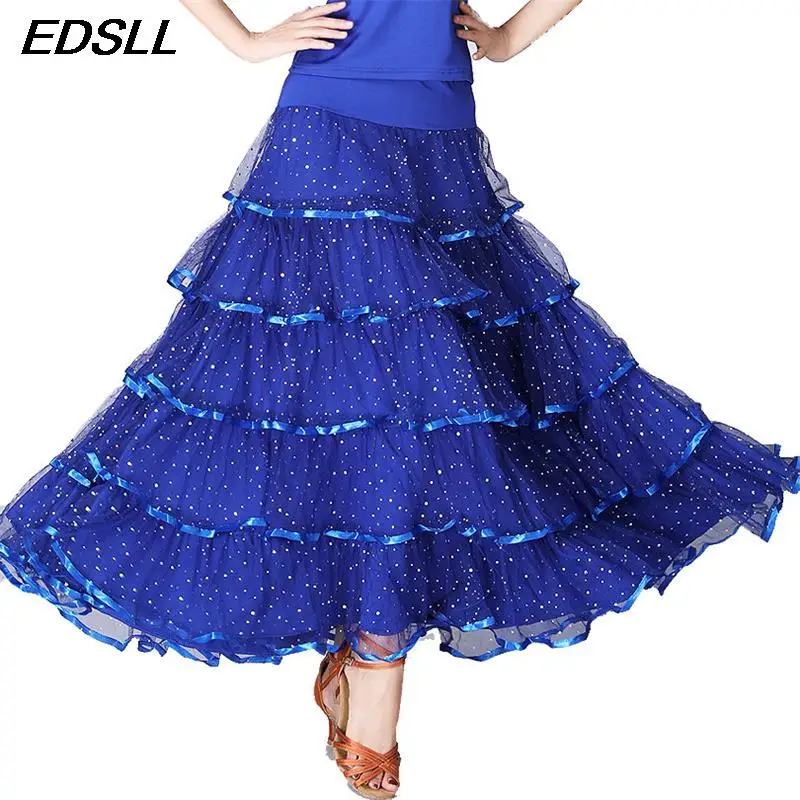 Женская юбка для современного танца женская вальса большая распашная латинских