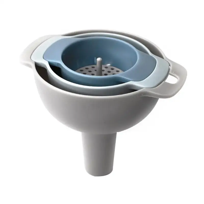 

4 in 1 Multi-function Funnel Set Wide Mouth Plastic Funnel Filter Oil Pot Liquids Pour Household Kitchen Tool
