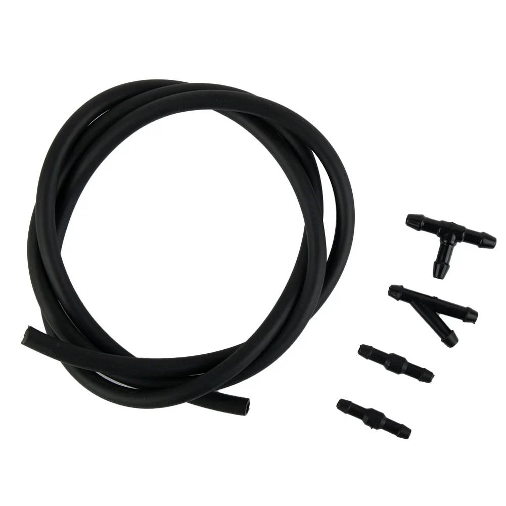 

Durable Hose Kits Wiper 100cm Accessories Black For Nozzle Pump Hose Connectors Rubber&Plastic T-Type Tube Pipe