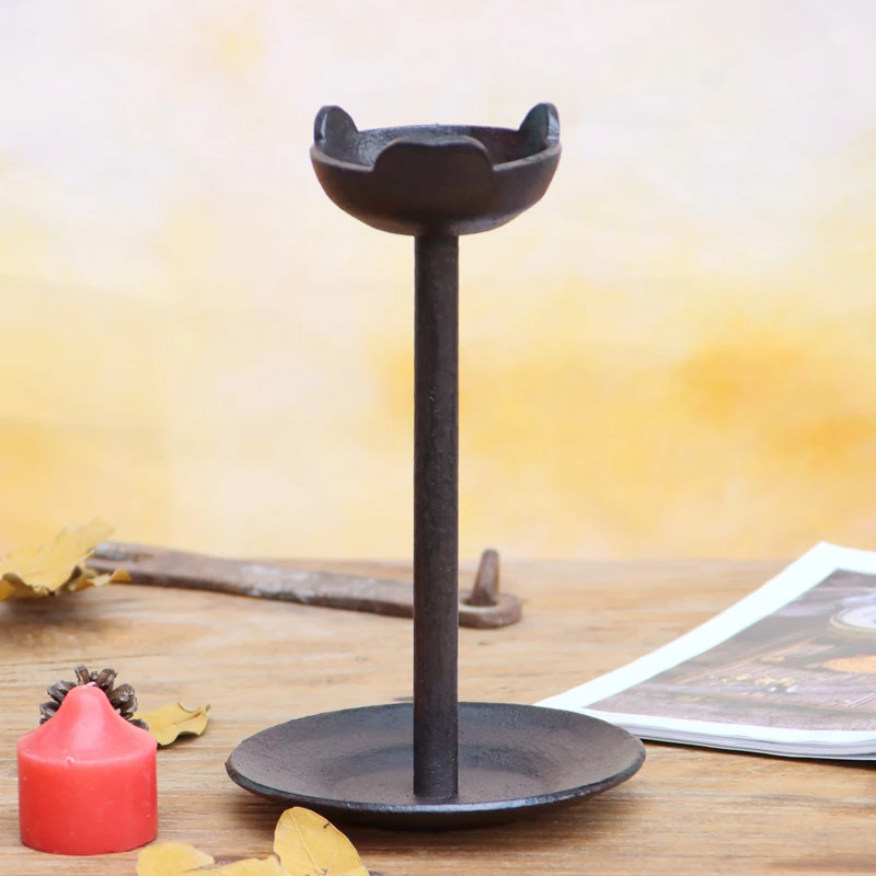 

Старинный Железный подсвечник, металлические ретро деревенские технологии, домашние декорации, минималистичные кантри, портфели, предметы для украшения стола