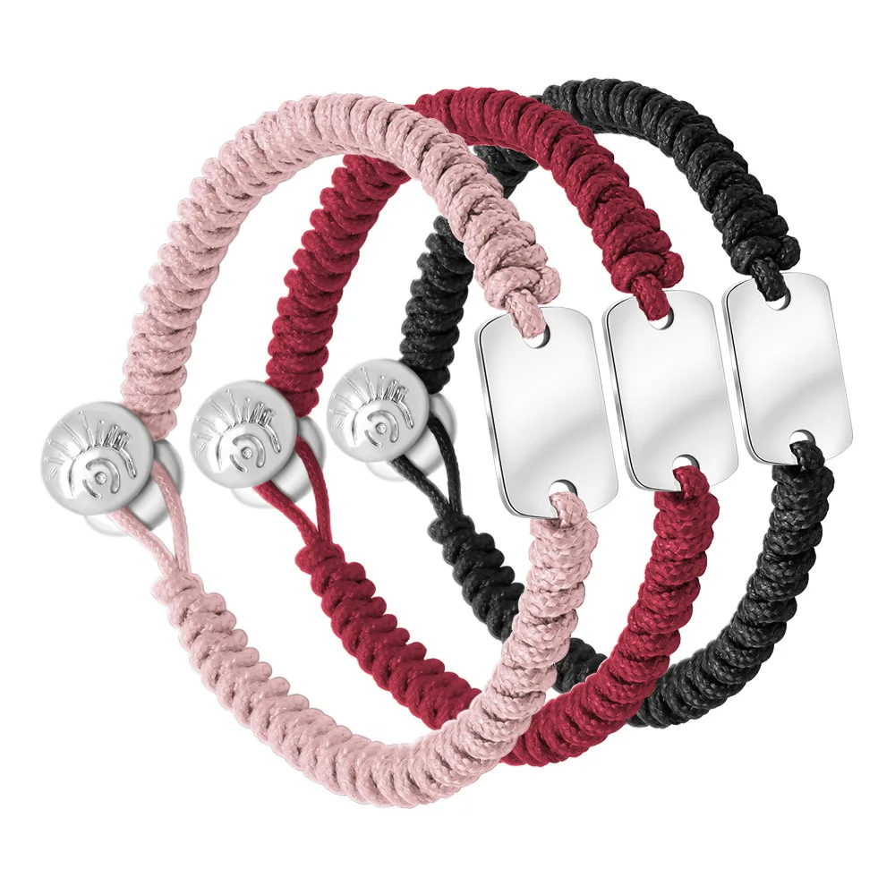 

HIYONG, три цвета, персонализированная искусственная кожа для женщин и мужчин, романтическое название на заказ, плетеный браслет «сделай сам», ювелирные изделия в подарок для пары