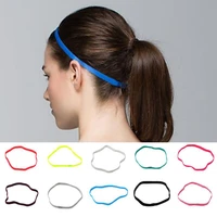 1 pcs women sweatbands football yoga pure hair bands anti slip elastic rubber thin sports headband men hair accessories headwrap