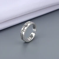 retro roman digital index finger ring female ins fashion retro personalized thai silver ring