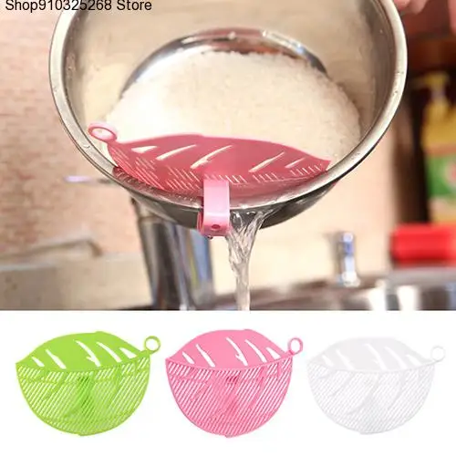 

Durable Kitchen Clips Tool Clean Leaf Shape Beans Peas Rice Washer Sieve Filter