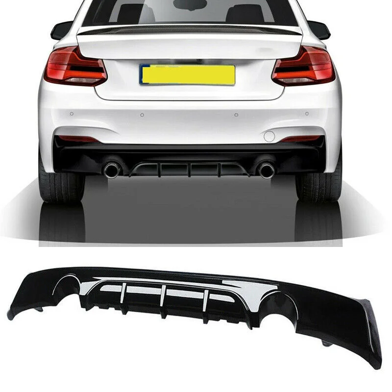 

Fit For BMW 2014-2021 F22 2 Series M Sport Rear Diffuser Bumper Lip Gloss Black
