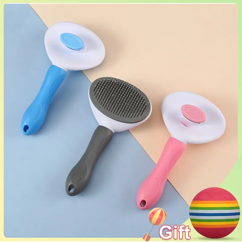 

Pet Dog Brush Cat Comb Self Cleaning Pet Hair Remover Brush For Dogs Cats Grooming Tools Pets Dematting Comb Dogs Accessories