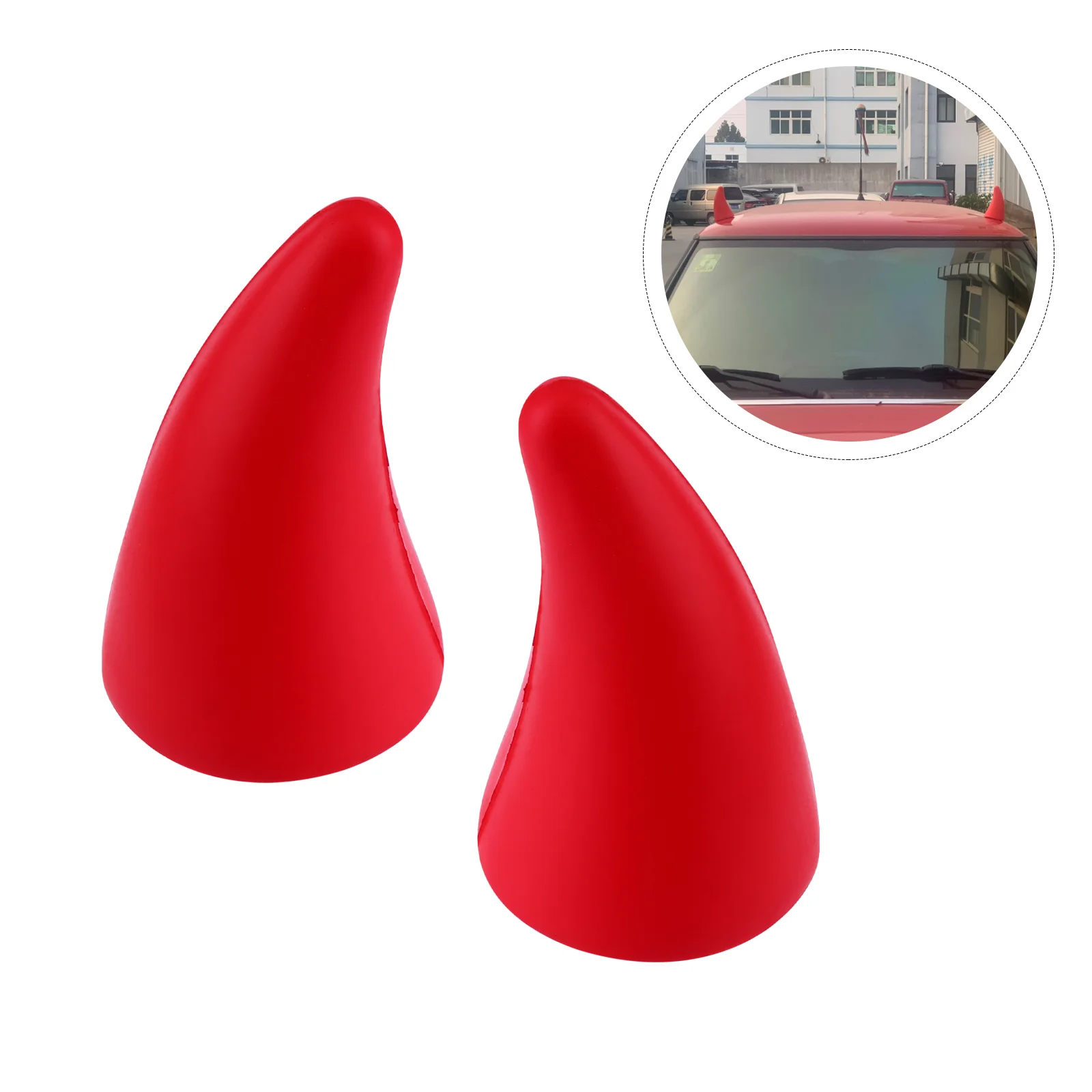 

Ornaments Durable Bumper Anti-collision Artifact Elasticity Horns Stickers Auto
