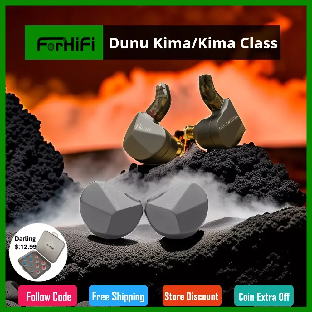 

Dunu Kima / Kima Classic Single 10mm Dynamic Driver in-Ear Monitors, DLC Diaphgram Dual-Chambered IEMs In Ear Earphones FORHiFi