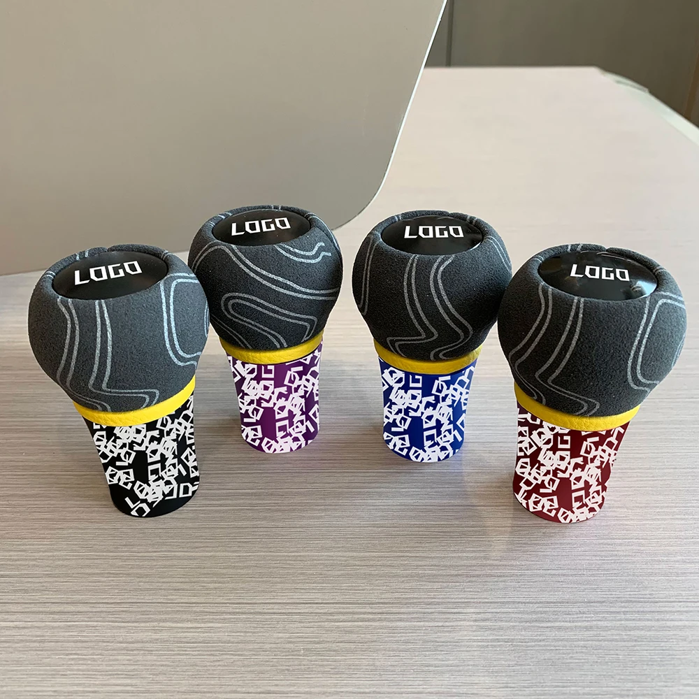 Ручка переключения передач из замши и кожи