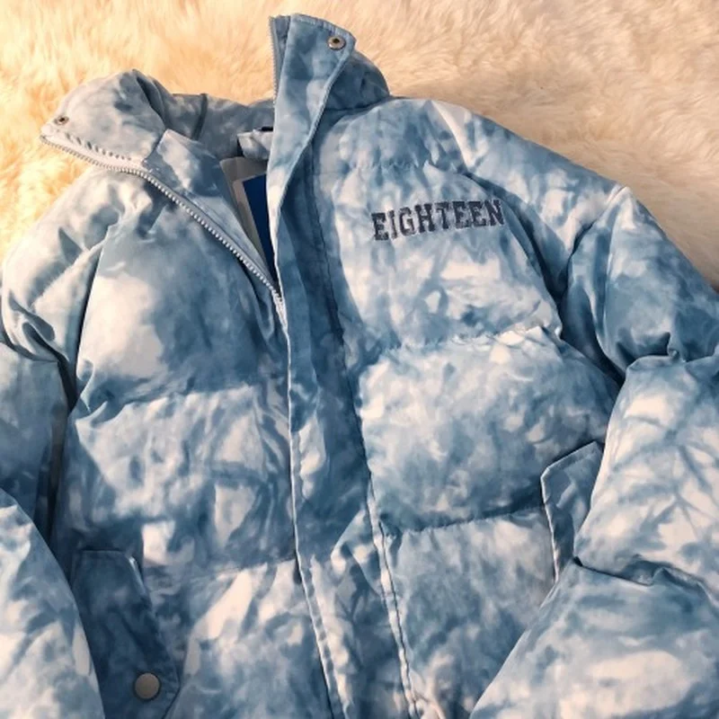 2023 Autumn Winter Couple Ins Trend Harajuku Style Coat Jacket Women Casual Fashion Loose Cotton-padded Jackets Female Outerwear