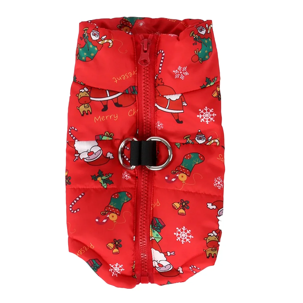 

Christmas Vest Winter Warm Clothes Santa Claus Pattern Christmas Clothes Christmas Vest Suit for Outdoor Clothes ( Red, Size )