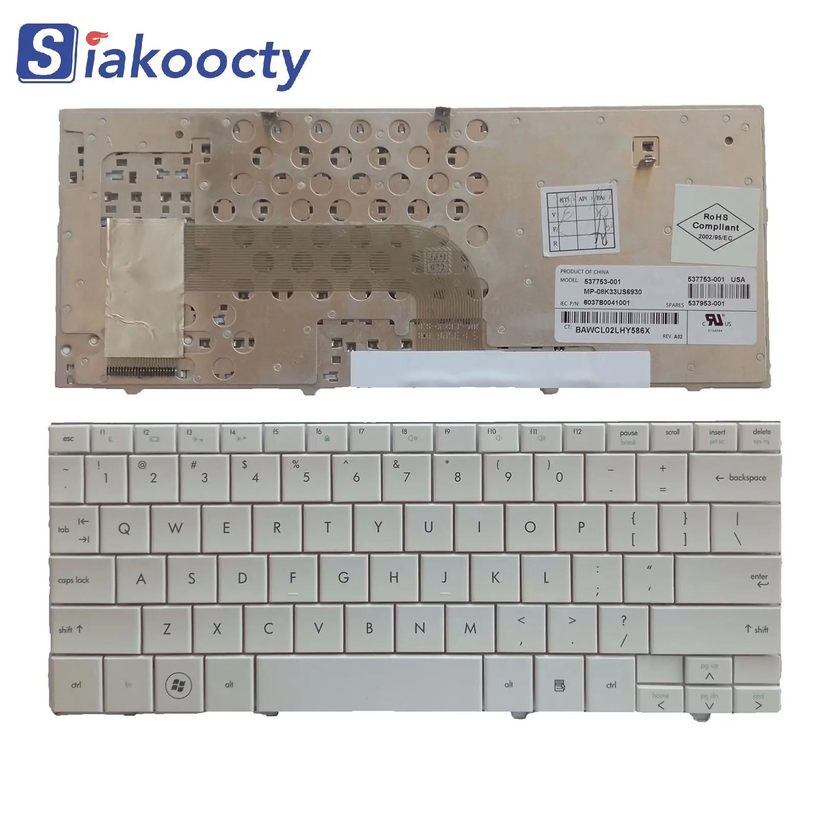 

Новая белая английская клавиатура для HP Compaq Mini110 Mini 110 110-1000 102