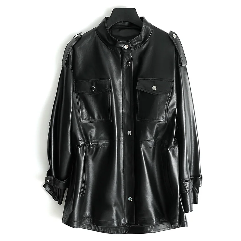 

Tcyeek100% Real Leather Jacket Women Clothes 2022 Fashion Ladies Genuine Leather Coat Female Streetwear Moto Chaqueta Mujer 3047