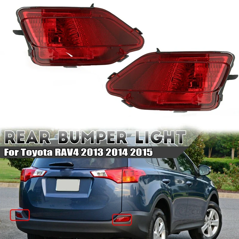 

NEW-Car Side Rear Bumper Light Rear Fog Lamp Reflector Housing For Toyota RAV4 2013-2015 Accessories