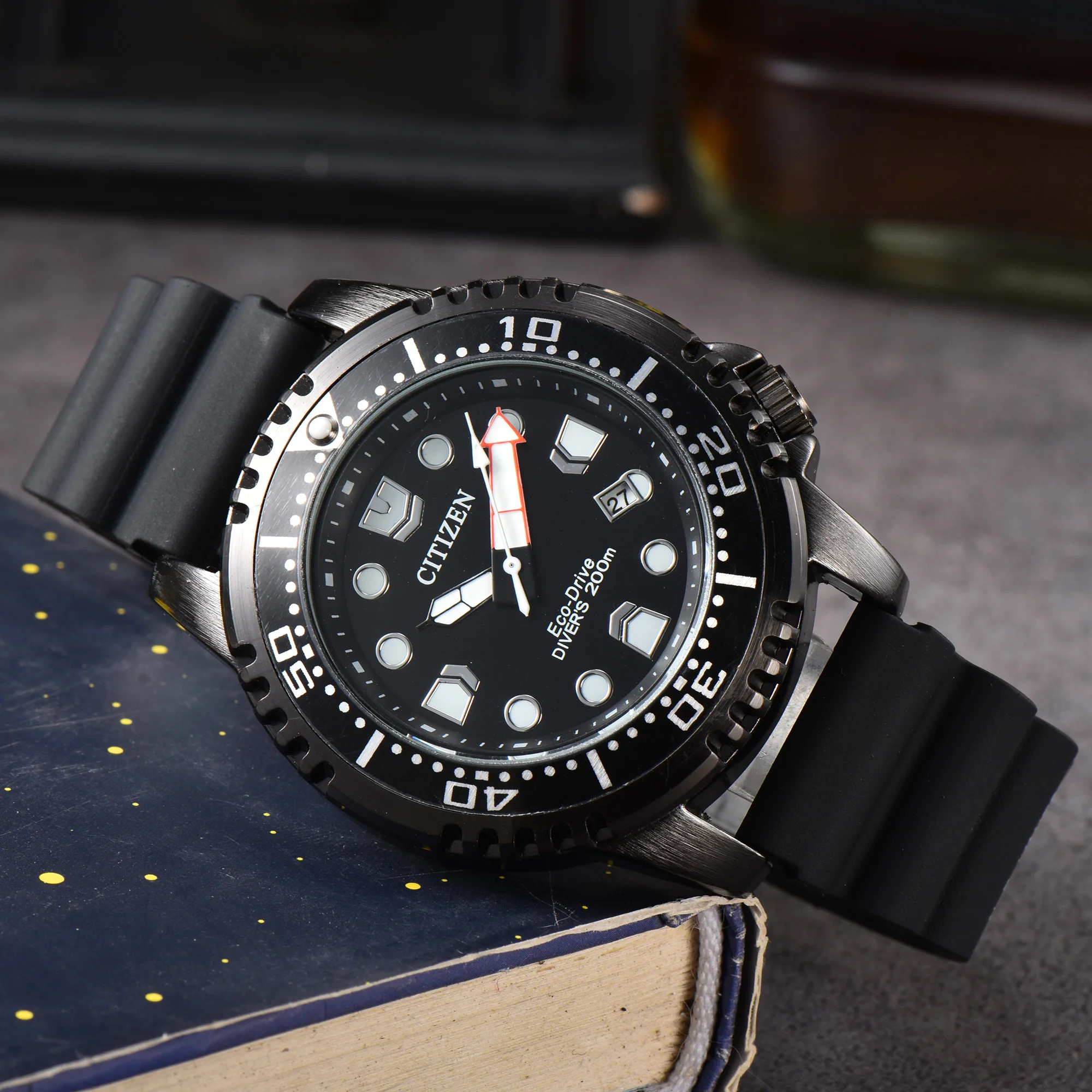 

2023 New Design Brand Citizen Watches Mens Quartz High Quality Waterproof Silicone Strap Steel Case Eco-Drive Male Wristwatches