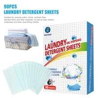 90pcs laundry detergent sheets easy dissolve laundry tablets deep cleaning less foam laundry soap softener for hand machine wash
