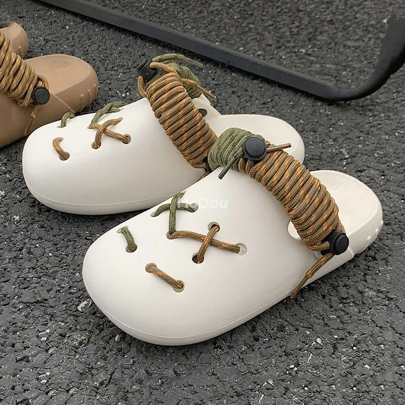 

Талисманы «сделай сам» в стиле ретро нейтральный стиль садовая обувь для женщин эва уличные пляжные мужские летние сандалии Водонепроницаемая мягкая пляжная обувь