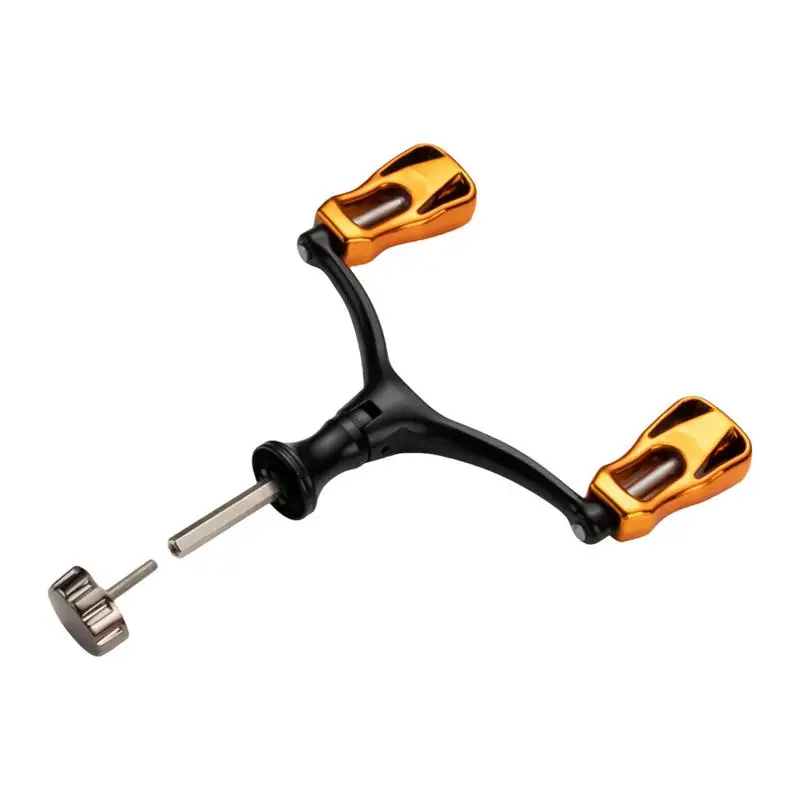 Ручная катушка для рыбалки алюминиевая ручка Вращающаяся двойные качалки