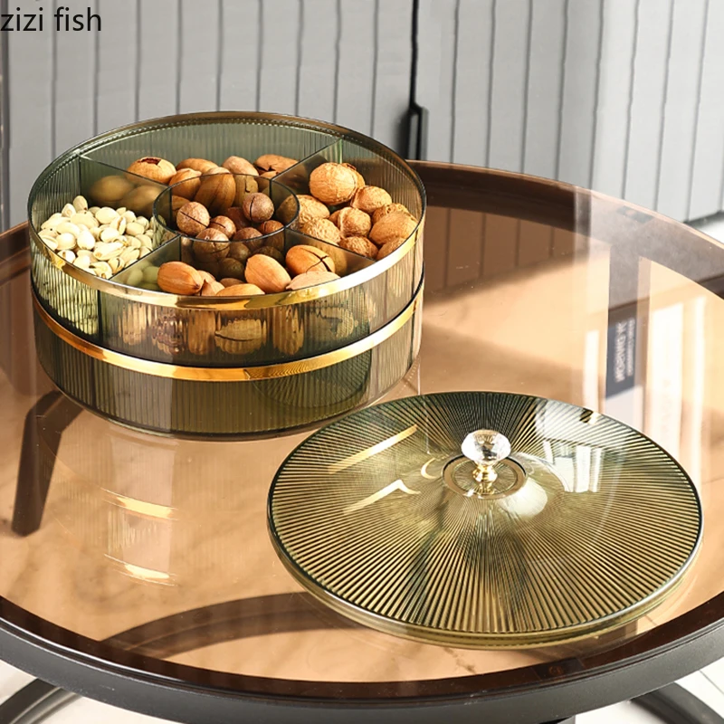 Креативный женский круглый контейнер для закусок коробка хранения сушеных