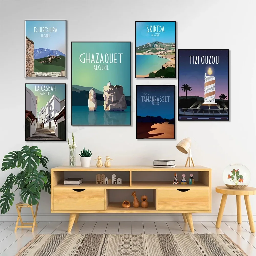 Tlemcen Алжир Ла-Каба Tizi Ouzo туризм холст живопись украшение комнаты