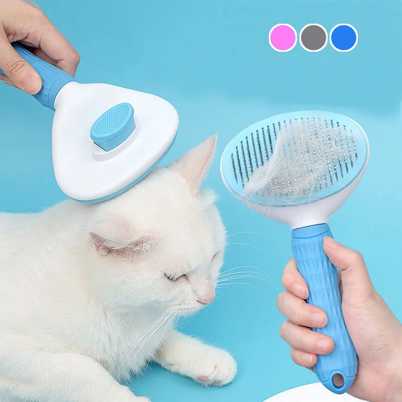 

Щетка для удаления шерсти у кошек, щетка из нержавеющей стали для удаления шерсти у кошек и собак, товары для домашних животных