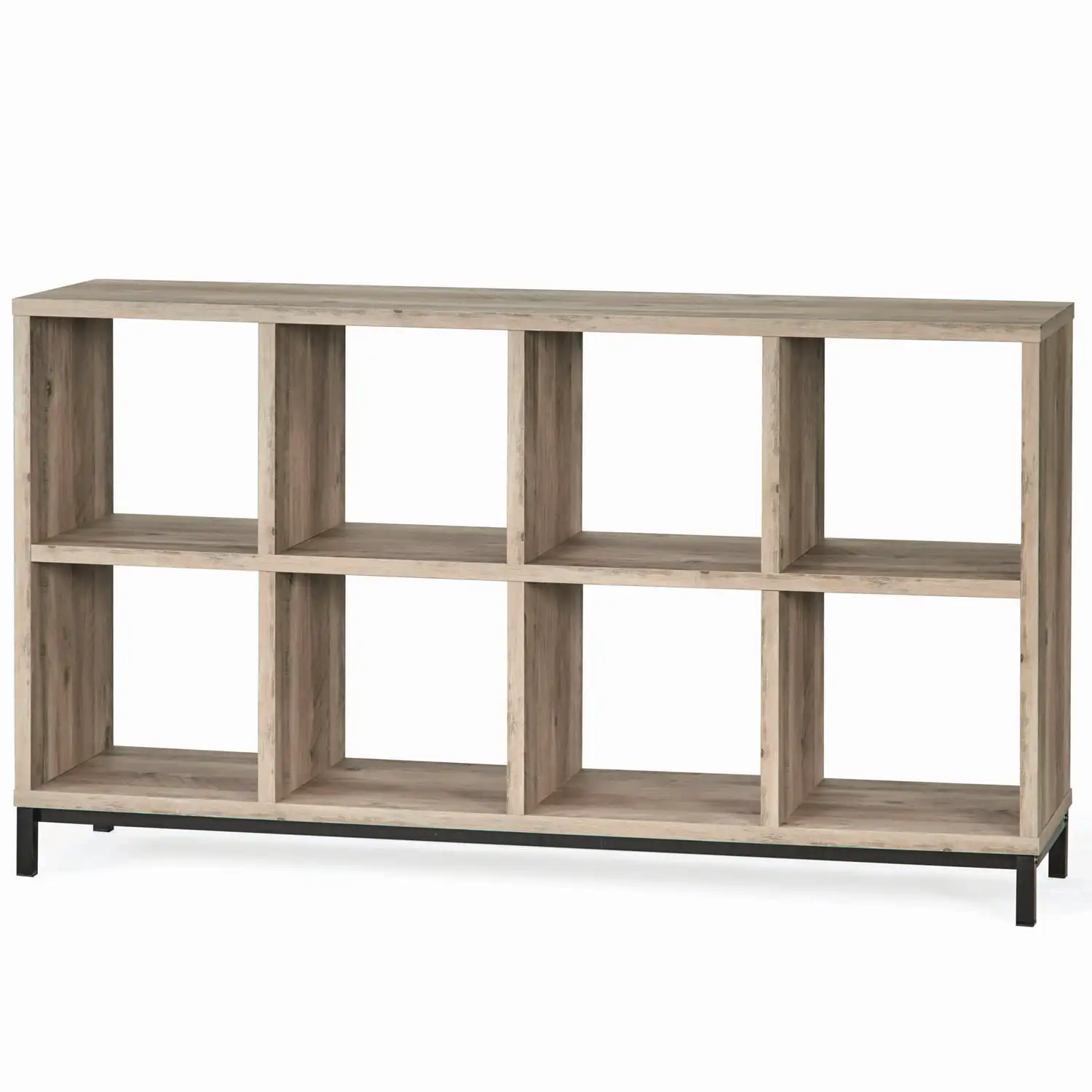 

8-Cube Organizer with Metal Base, Rustic Gray