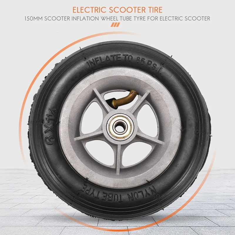 6X1 1/4 шина 150 мм скутер накачивающее колесо трубчатая для электрического скутера