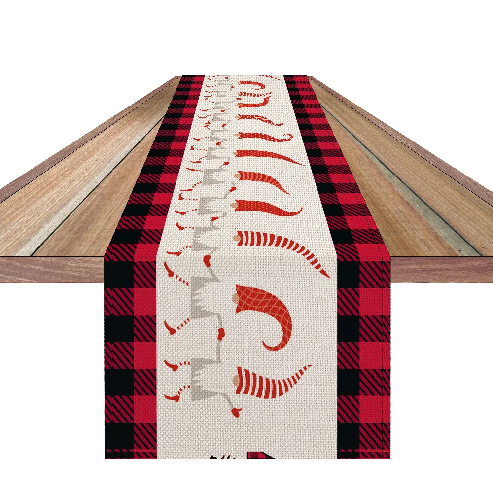 

Christmas Decoration Table Runner Christmas Tree Snowflake Pattern Dining Table Runner Restaurant Festive Party Table Decor