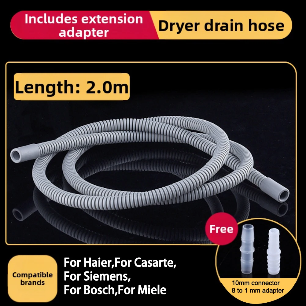 

Сливной безвентиляторный шланг для сушильной машины Сливной шланг для сушилки PE PT Строительный гибкий удлинительный шланг Удлинительный адаптер в комплекте