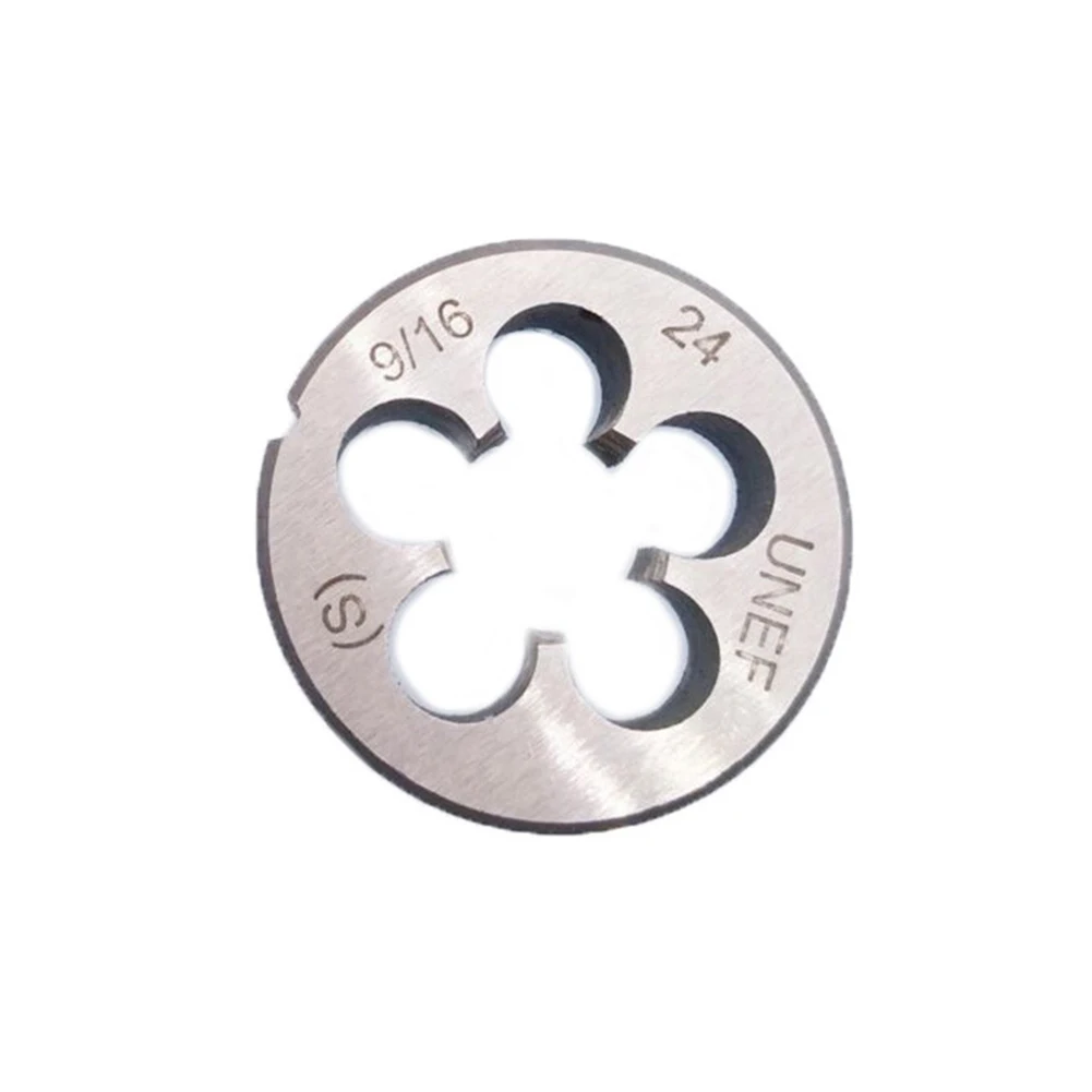 

1Pc 9/16-24 UNEF Tap Die HSS Straight Handle Groove Right Hand Left Drill Round Die For Broken Screws Repairing Manual Tools
