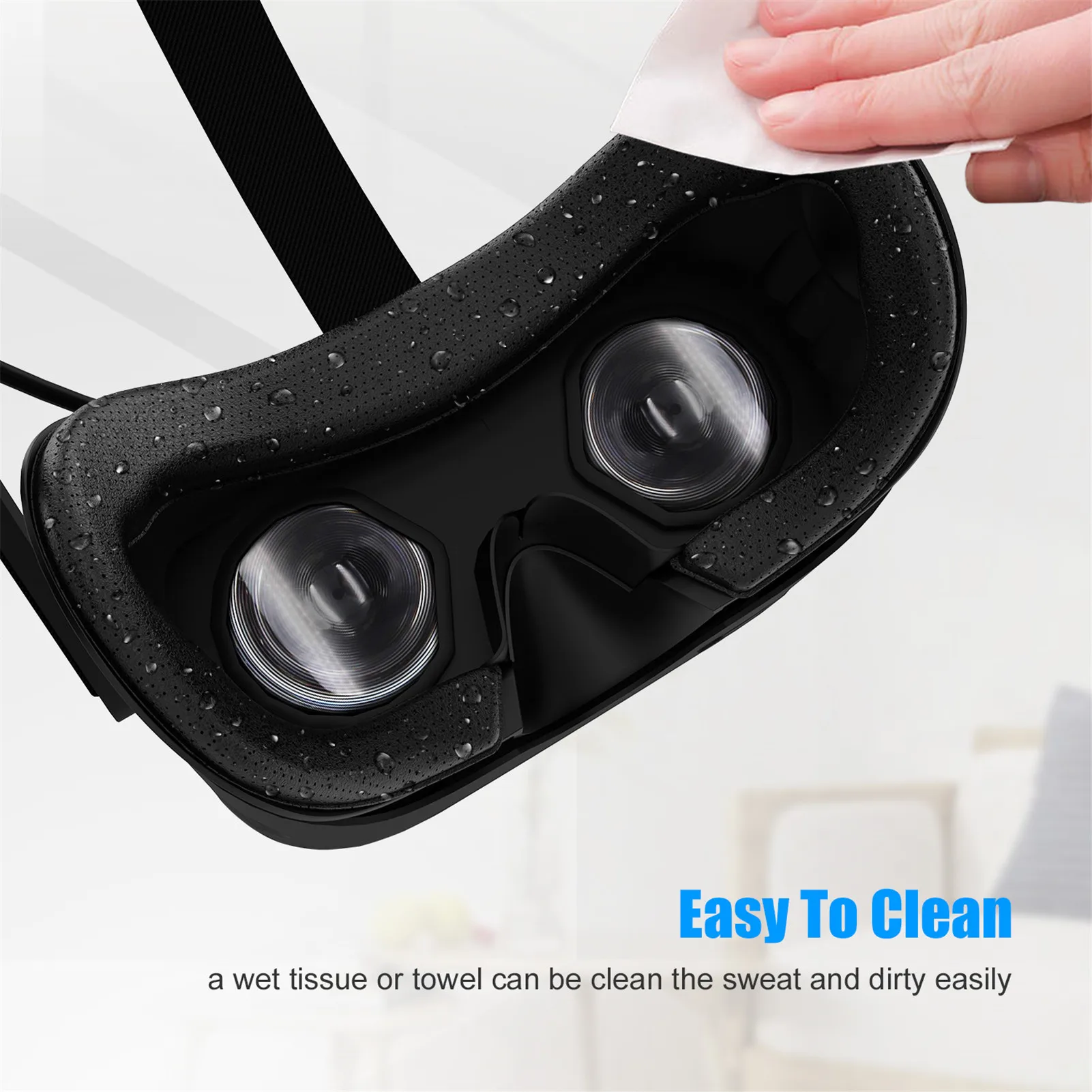 Per HP Reverb G2 VR staffa di interfaccia facciale e cuscinetti in schiuma sostituzione Eye Pad auricolare accessori neri copertura in pelle VR