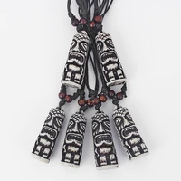 12pcslot vintage ethnic tribal totem pendant necklace faux imitation yak bone carved necklaces jewelry choker wholesale