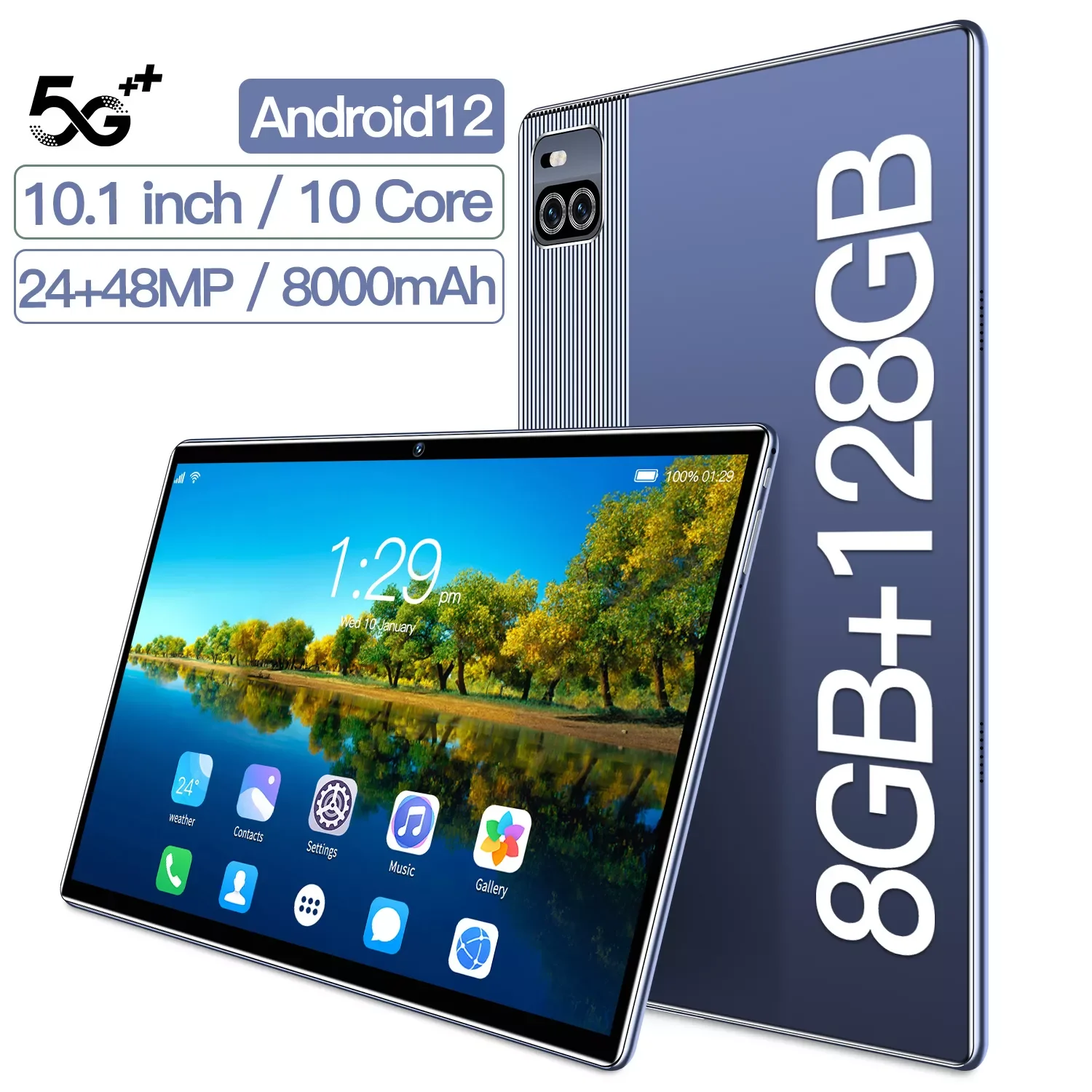 

Планшет на Android 12, восемь ядер, экран 2022 дюйма, 8 ГБ + 10,1 ГБ