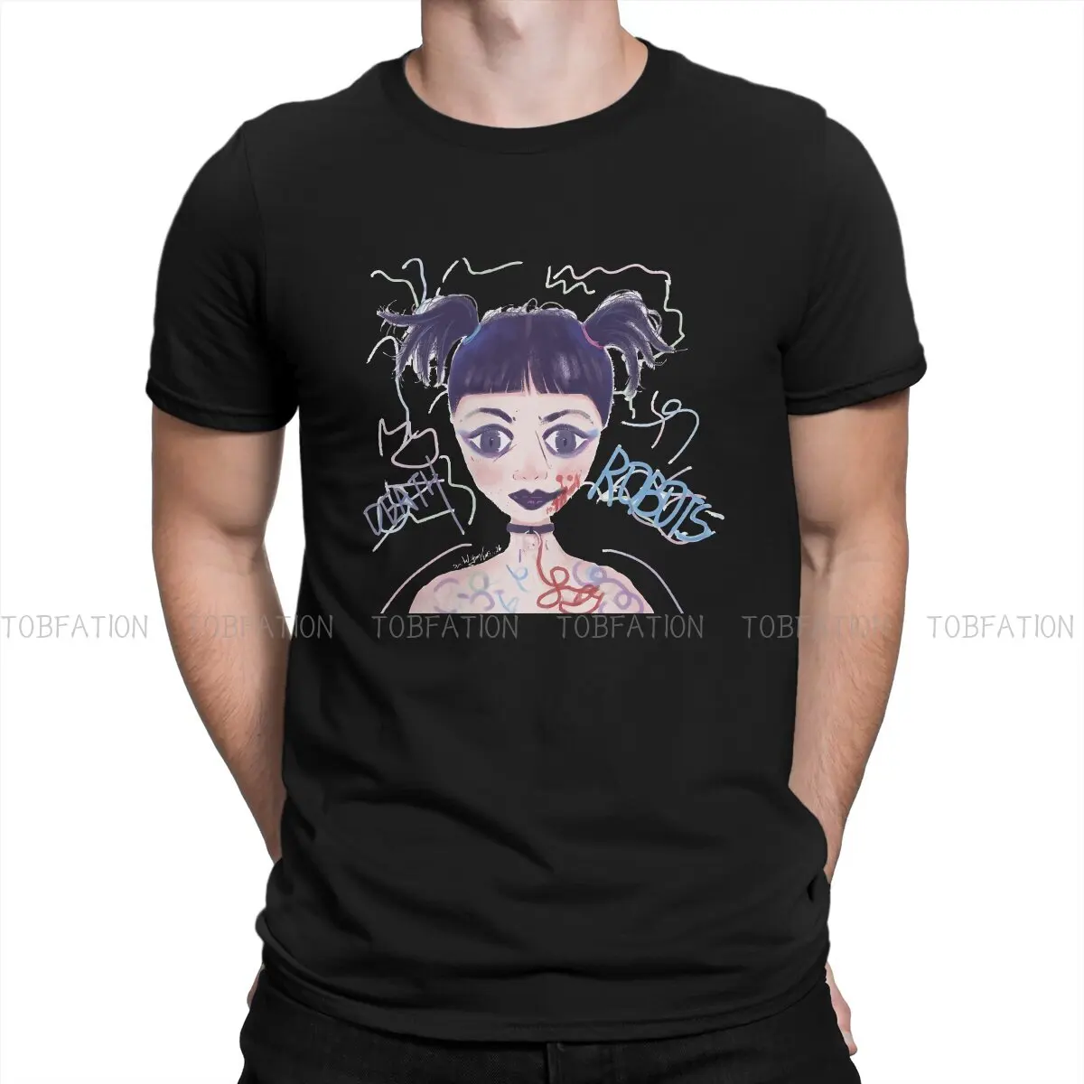 

Love Death Robots TV TShirt for Men The Witness Art Design Basic Summer Sweatshirts T Shirt High Quality Trendy Loose