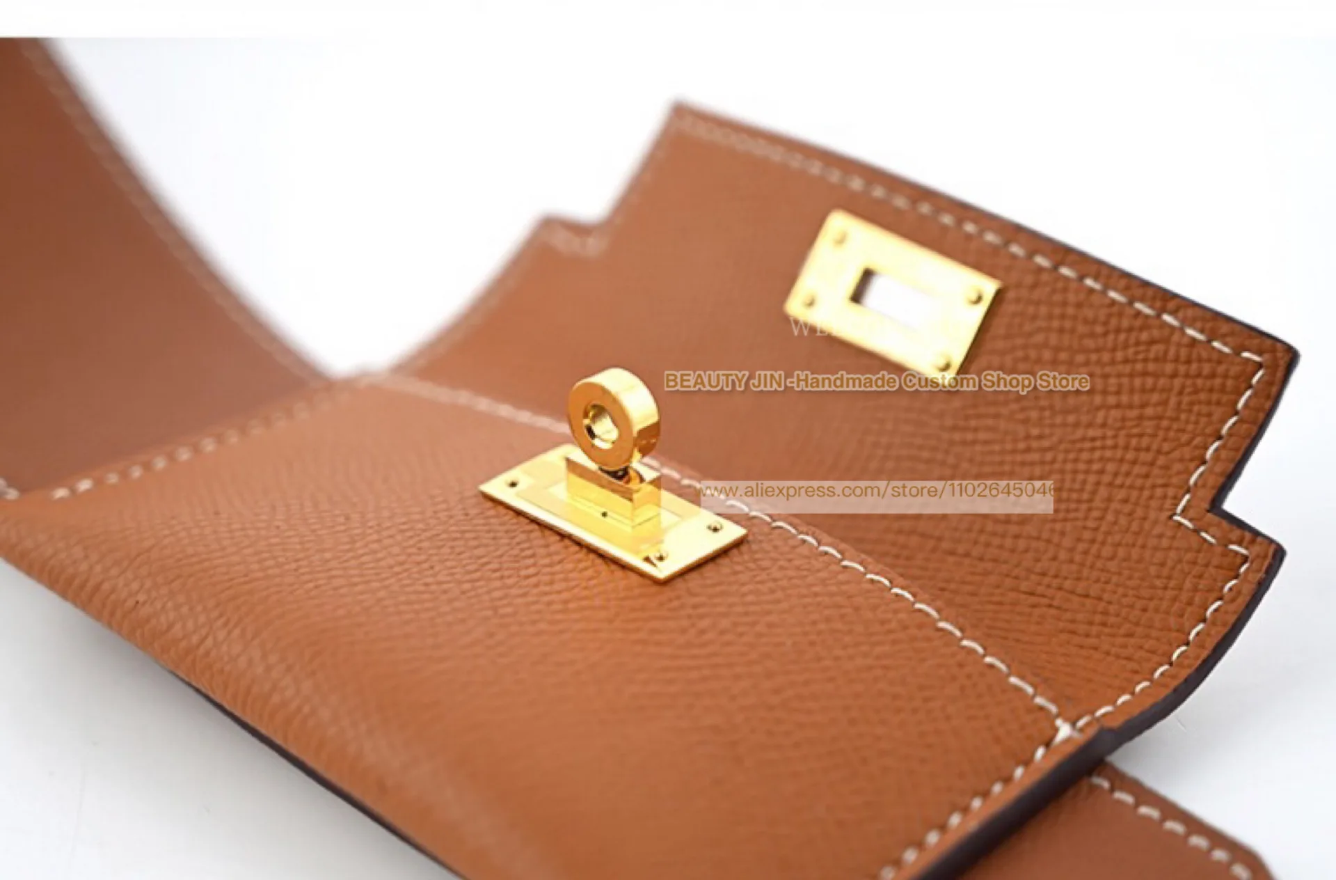 Width Kely Pocket Epsom Swift Togo Leather Wide Shoulder Strap