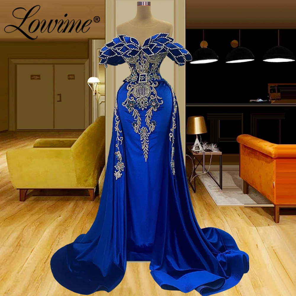 

Женское длинное платье со съемным шлейфом Lowime, элегантное платье с открытыми плечами и бисером, модель 2023