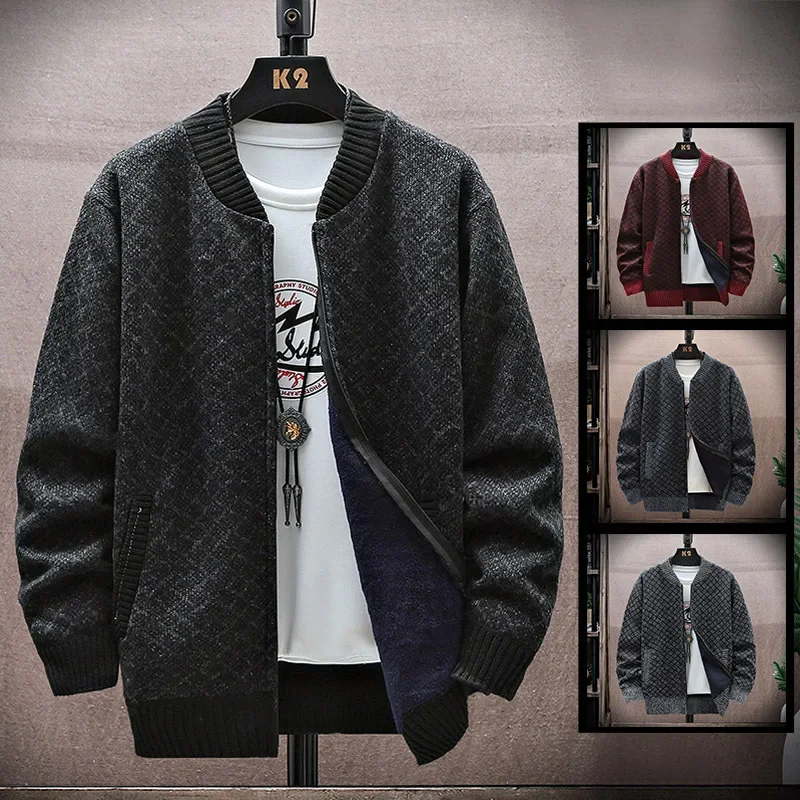Мужской свитер Amazon с воротником-стойкой осенне-зимний утолщенный теплый