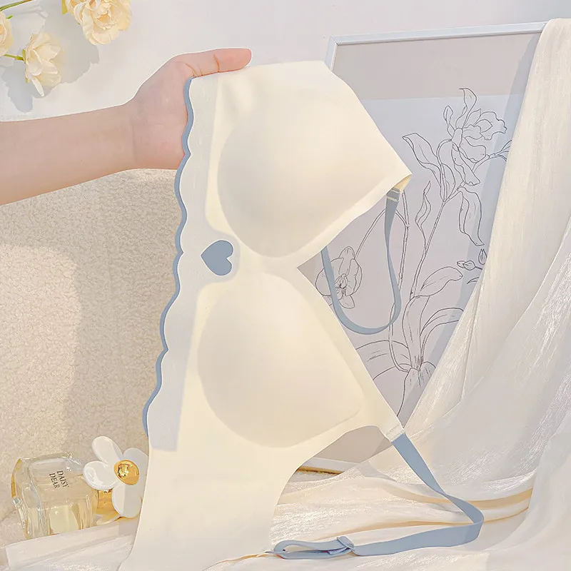 

Seamless Summer Thin Underwear Women's Breasts Contracting Push-up Beauty Back Underwired Bra Suit Sports Comfortable